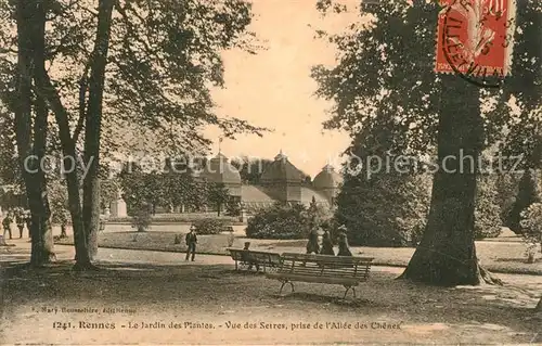 AK / Ansichtskarte Rennes_Ille et Vilaine Le Jardin des Plantes Vue des Serres prise de lAllee des Chenes 