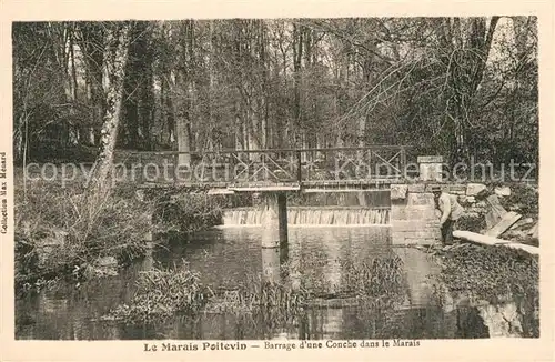 AK / Ansichtskarte Marais_Poitevin Barrage dune Conche dans le Marais Marais Poitevin