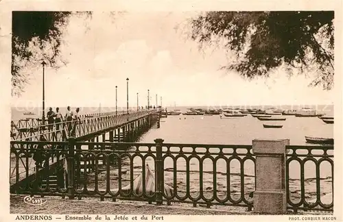 AK / Ansichtskarte Andernos les Bains Ensemble de la Jetee et du Port Andernos les Bains