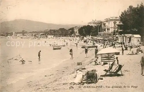 AK / Ansichtskarte Juan les Pins Vue generale de la plage Juan les Pins