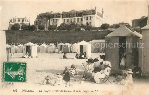 AK / Ansichtskarte Dinard_Ille_et_Vilaine_Bretagne Plage Hotel du Casino Dinard_Ille