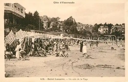 AK / Ansichtskarte Saint Lunaire Un coin de la Plage Saint Lunaire