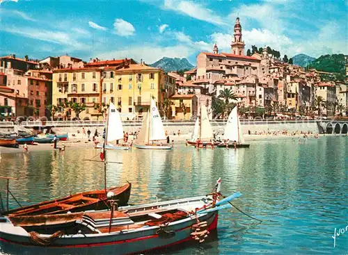 AK / Ansichtskarte Menton_Alpes_Maritimes Le port et la vieille ville Menton_Alpes_Maritimes