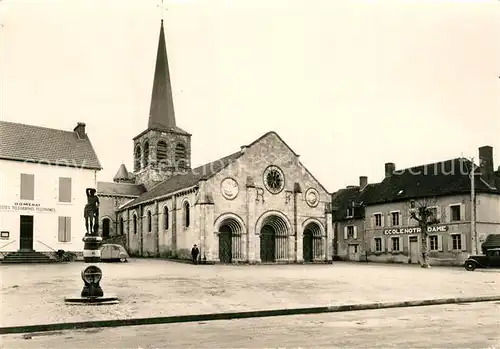 AK / Ansichtskarte Domerat Place Eglise Poste Ecole Notre Dame Domerat