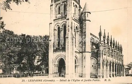 AK / Ansichtskarte Lesparre Medoc Eglise Jardin Public Lesparre Medoc