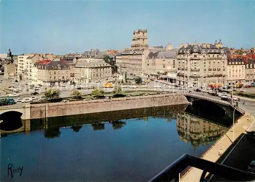 AK / Ansichtskarte Rennes_Ille et Vilaine Pont de la Mission au fond les Tours de la Cathedrale 