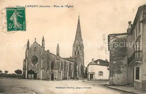 AK / Ansichtskarte Langon_Gironde Place d Eglise Langon Gironde