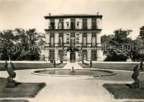 AK / Ansichtskarte Aix en Provence Pavillon de Vendome Facade principale et jardin a la Francaise Aix en Provence