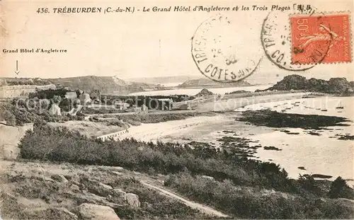 AK / Ansichtskarte Trebeurden Le Grand Hotel dAngleterre et les Trois PLages Trebeurden