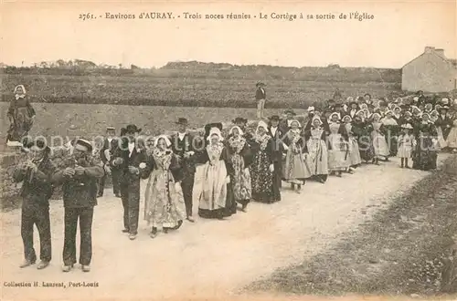 AK / Ansichtskarte Auray Cortege a sa sortie de Eglise Auray