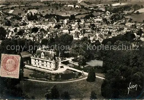 AK / Ansichtskarte Azay le Rideau Chateaux de la Loire Vue aerienne Azay le Rideau