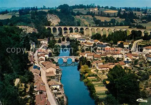 AK / Ansichtskarte Saint Leonard de Noblat Vue generale aerienne la Vienne le viaduc les ponts Saint Leonard de Noblat