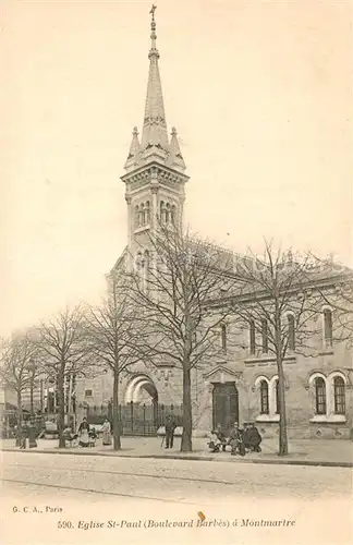 AK / Ansichtskarte Montmartre_Paris Eglise Saint Paul Montmartre Paris