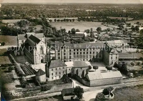 AK / Ansichtskarte Montebourg Abbaye Vue Aerienne  Montebourg