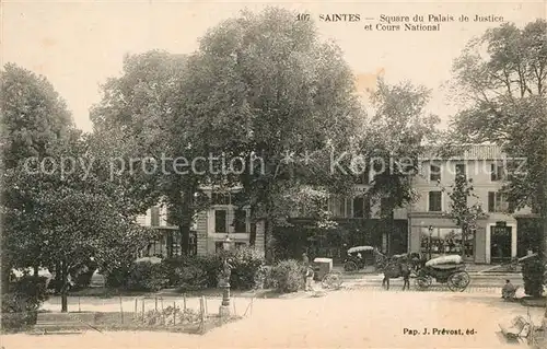 AK / Ansichtskarte Saintes_Charente Maritime Square du Palais de Justice et Cours National Saintes Charente Maritime