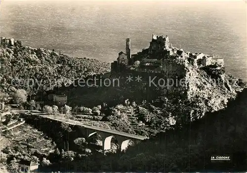 AK / Ansichtskarte Eze_Alpes Maritimes Le Vieux Village et la Moyenne Corniche Eze_Alpes Maritimes