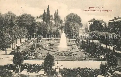 AK / Ansichtskarte Frankfurt_Main Blumenparterre Palmengarten Frankfurt Main