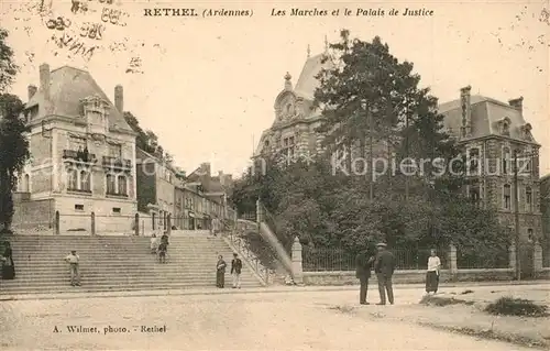 AK / Ansichtskarte Rethel_Ardennes Les Marches et Palais de Justice Rethel Ardennes