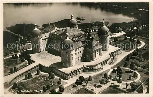 AK / Ansichtskarte Moritzburg_Sachsen Fliegeraufnahme Jagdschloss Moritzburg Sachsen