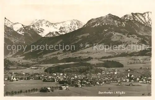 AK / Ansichtskarte Sonthofen_Oberallgaeu Panorama Sonthofen Oberallgaeu