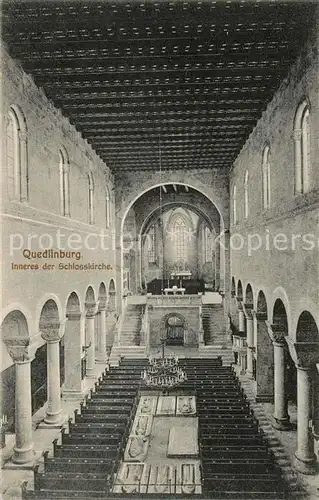 AK / Ansichtskarte Quedlinburg Schlosskirche Altarraum Quedlinburg