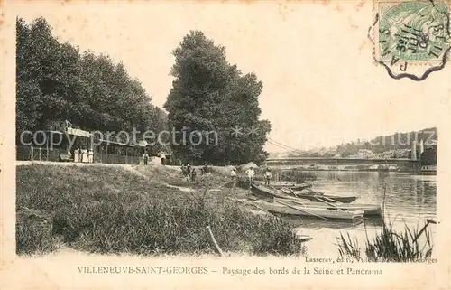 AK / Ansichtskarte Villeneuve Saint Georges Paysage des bords de la Seine et Panorama Villeneuve Saint Georges