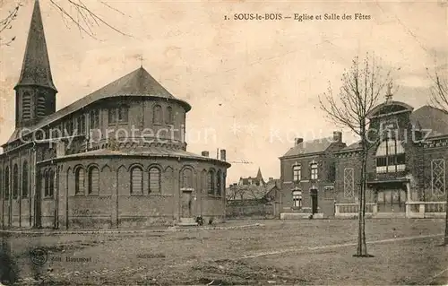 AK / Ansichtskarte Sous_le_Bois Eglise et Salle des Fetes Sous_le_Bois