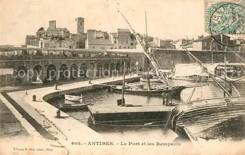 AK / Ansichtskarte Antibes_Alpes_Maritimes Le Port et les Remparts Antibes_Alpes_Maritimes