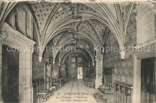 AK / Ansichtskarte Chenonceaux_Indre_et_Loire Chateau Vestibule  Chenonceaux_Indre