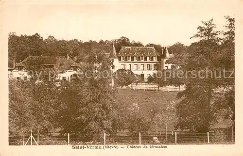 AK / Ansichtskarte Saint Verain Chateau de Jerusalem Schloss Saint Verain