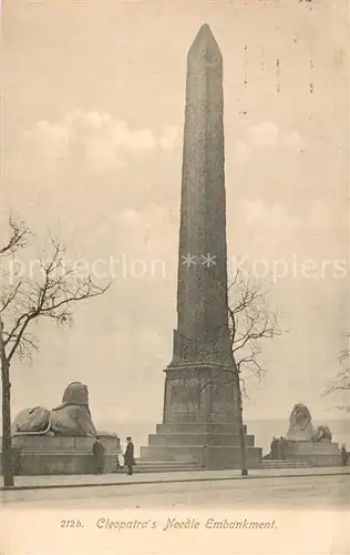 AK / Ansichtskarte London Cleopatra s Needle Embankment Monument London