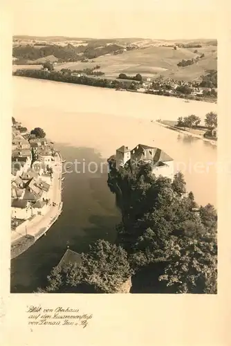 AK / Ansichtskarte Passau Panorama Blick vom Oberhaus auf den Zusammenfluss von Donau Inn und Ilz Passau