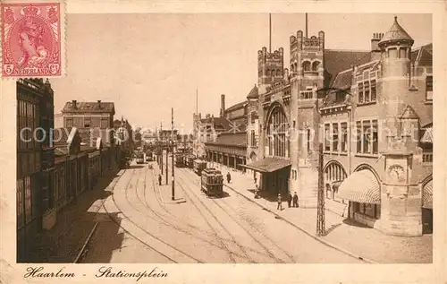 AK / Ansichtskarte Haarlem Stationsplein Haarlem