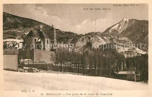 AK / Ansichtskarte Briancon Fort des Tetes Route de Grenoble Briancon