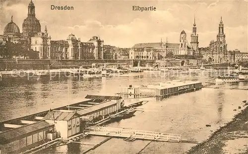 AK / Ansichtskarte Dresden Partie an der Elbe Dresden