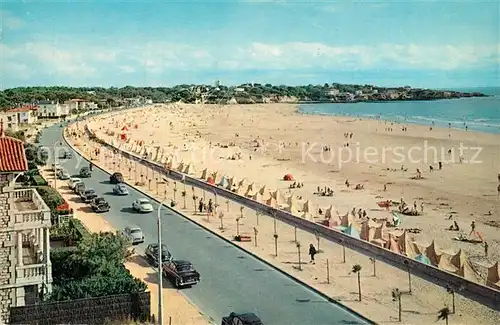 AK / Ansichtskarte Royan_Charente Maritime Corniche de Royan a Saint Georges de Didonne La plage et Pointe de Vallieres Royan Charente Maritime