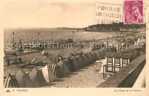 AK / Ansichtskarte Fouras_Charente Maritime La Plage et la Piscine Fouras Charente Maritime