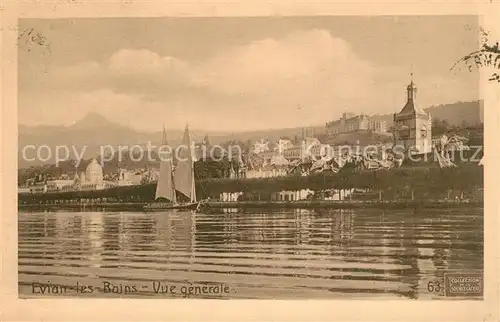 AK / Ansichtskarte Evian les Bains_Haute_Savoie Vue generale Evian les Bains_Haute