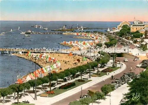 AK / Ansichtskarte Arcachon_Gironde Vue d ensemble de la plage trois jetees Arcachon Gironde