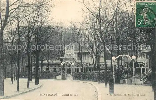 AK / Ansichtskarte Saint Mande_Val de Marne Chalet du Lac Saint Mande Val de Marne