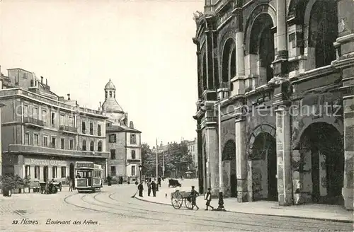 AK / Ansichtskarte Nimes Boulevard des Arenes Strassenbahn Nimes