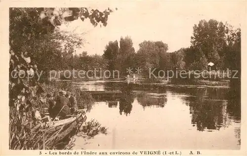 AK / Ansichtskarte Veigne Les bords de lIndre aux environs de Veigne Veigne