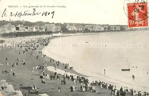 AK / Ansichtskarte Royan_Charente Maritime Vue generale de la Grande Conche Royan Charente Maritime