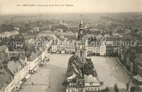 AK / Ansichtskarte Bethune Vue prise de la Tour de l Eglise Bethune