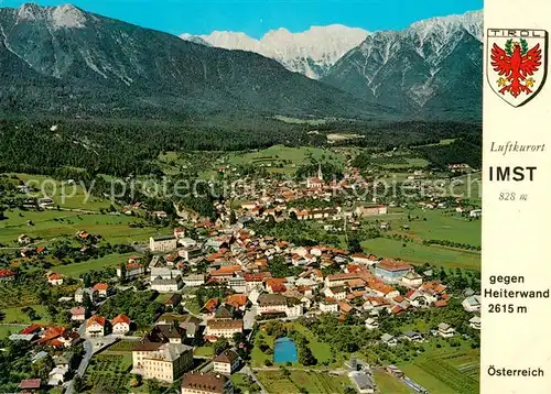 AK / Ansichtskarte Imst_Tirol gegen Heiterwand Lechtaler Alpen Fliegeraufnahme Imst_Tirol