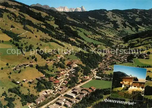 AK / Ansichtskarte Hinterglemm_Saalbach Fliegeraufnahme Hinterstererhof Hinterglemm_Saalbach