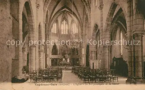 AK / Ansichtskarte Capdenac Gare Eglise La Nef principale et le Choeur Capdenac Gare