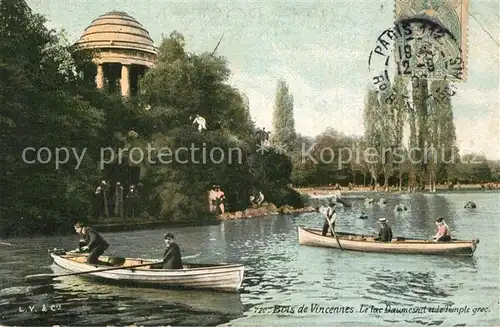 AK / Ansichtskarte Bois_de_Vincennes Le lac Daumesnil et le Temple grec Bois_de_Vincennes