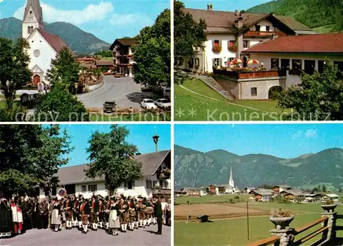 AK / Ansichtskarte Brandenberg_Tirol Ortsbilder mit Ascherwirt Kirche Festumzug Landschaftspanorama Brandenberg Tirol