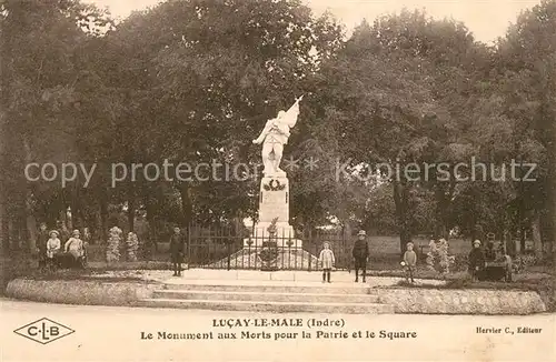 AK / Ansichtskarte Lucay le Male Le Monument aux Morts pour la Patrie et le Square Lucay le Male